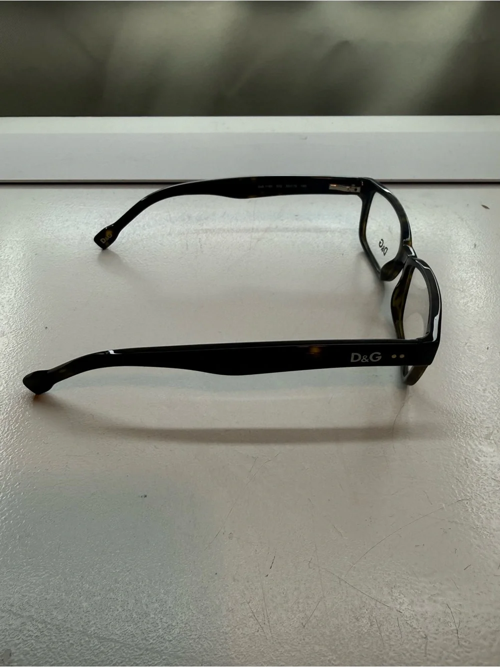 Brand new D&G Tortoiseshell Rectangular Frame Eyeglasses with Case and Pouch